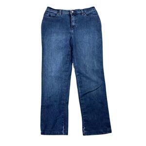 Gloria Vanderbilt Amanda Jeans Womens 10 Short Blue Stretch Straight Leg 2017